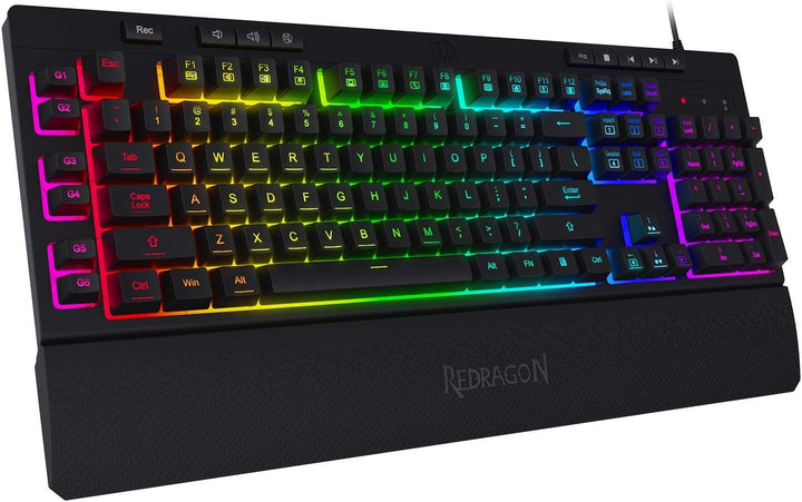 Redragon K512 Shiva RGB - Teclado para videojuegos con membrana ret...