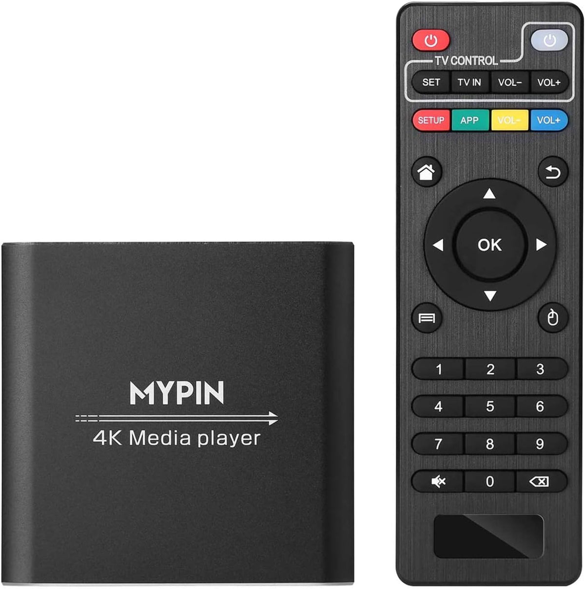 Reproductor multimedia 4K@30hz con control remoto, HDMI hasta 7.1 sonido