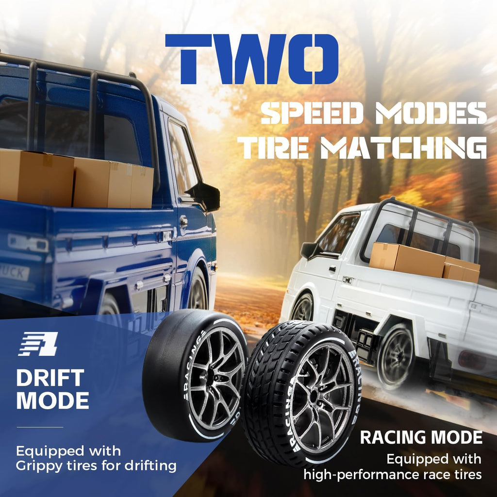 RC Drift Car, 1/24 4WD Bue Camioneta de deriva de estilo japonés