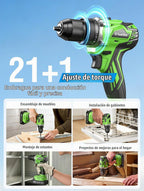 Taskstar Kit combinado de taladro inalámbrico y destornillador de impacto