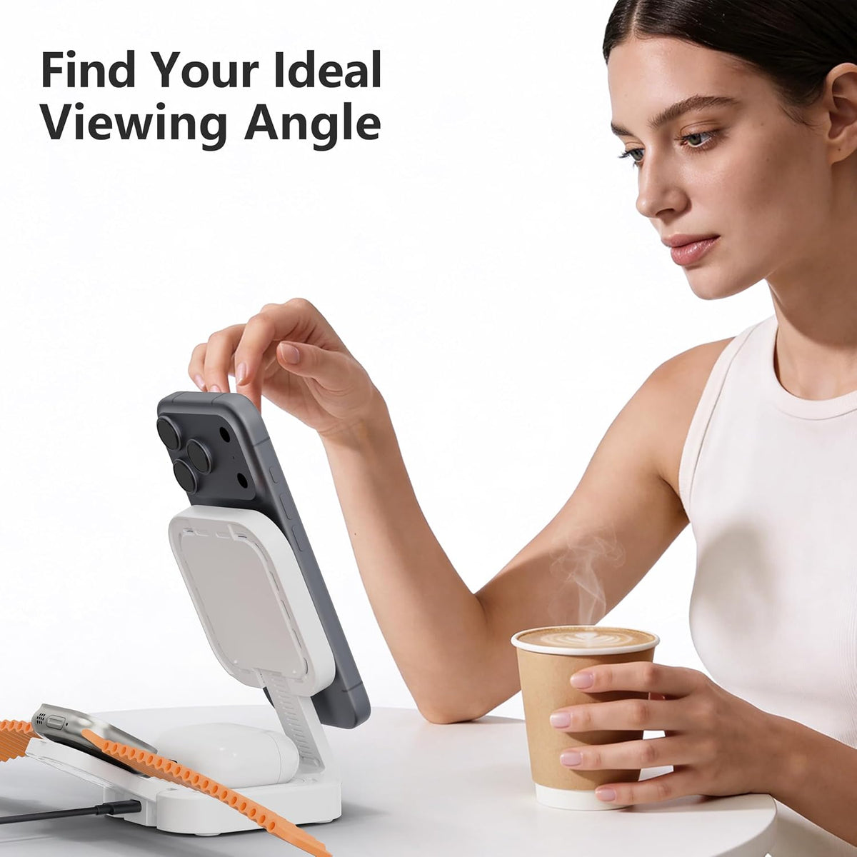 Mini estación de carga plegable 3 en 1 para dispositivos Apple, soporte de cargador inalámbrico para Magsafe para iPhone 17/Air/16/15/14/13/12, serie Apple Watch, AirPods pro/2/3/4, regalos para