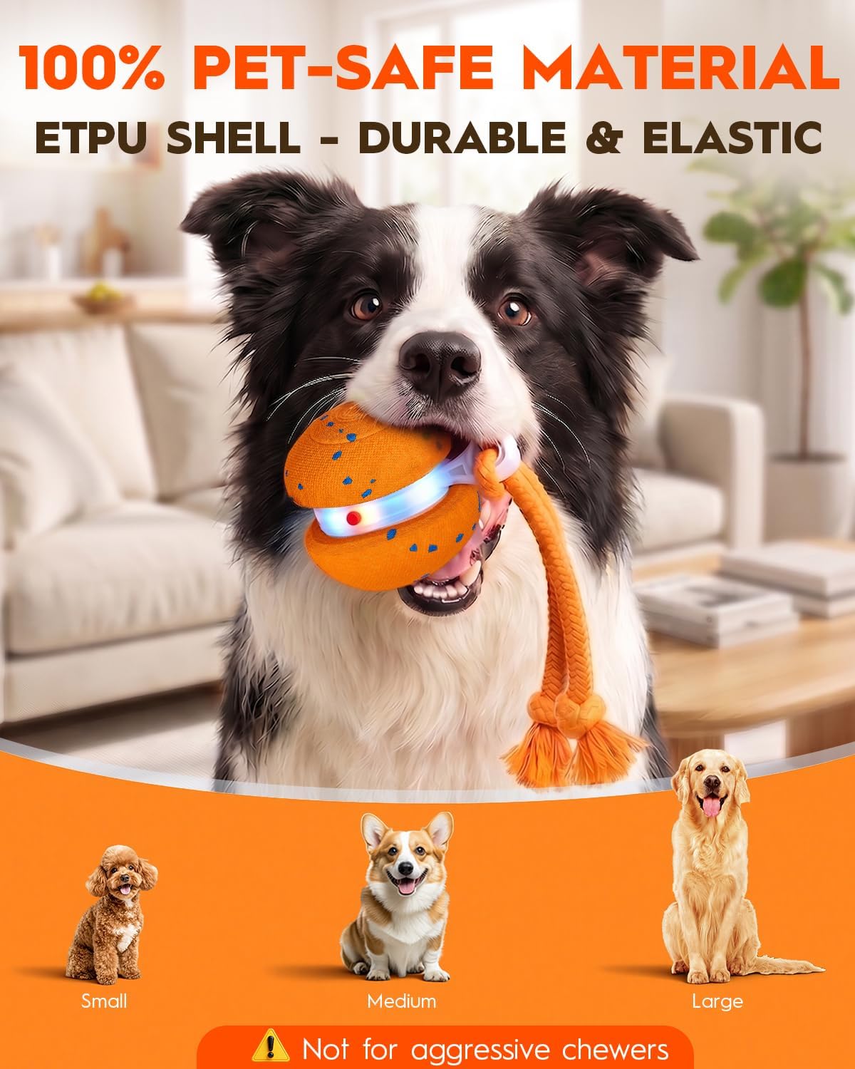 Pelota interactiva para perros, balanceo irregular y juguete activado