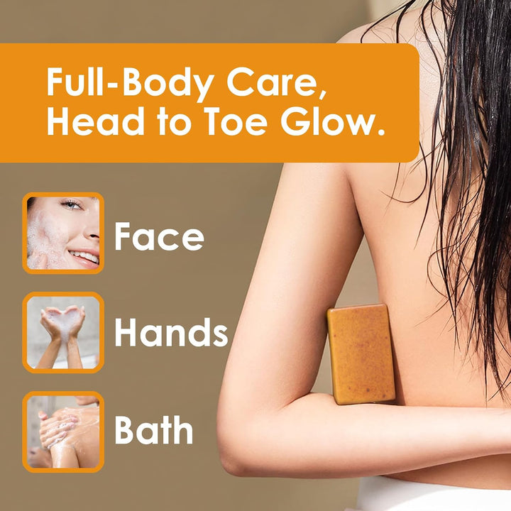 Kit de lavado y cuidado de cúrcuma, lavado facial de cúrcuma con ce...