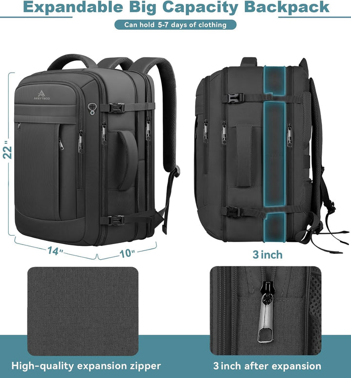 Mochila de viaje extra grande para laptop de 60 litros, mochila de...
