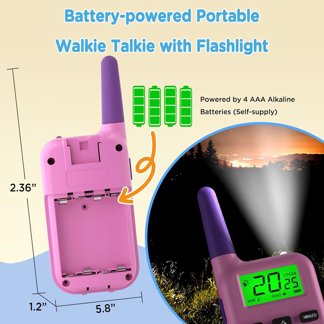 Peakeep Walkie Talkies para niños de largo alcance 3 millas, juguet...