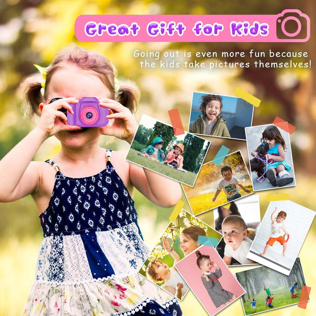 Seckton Cámara de selfie mejorada para niños, regalos de cumpleaños...