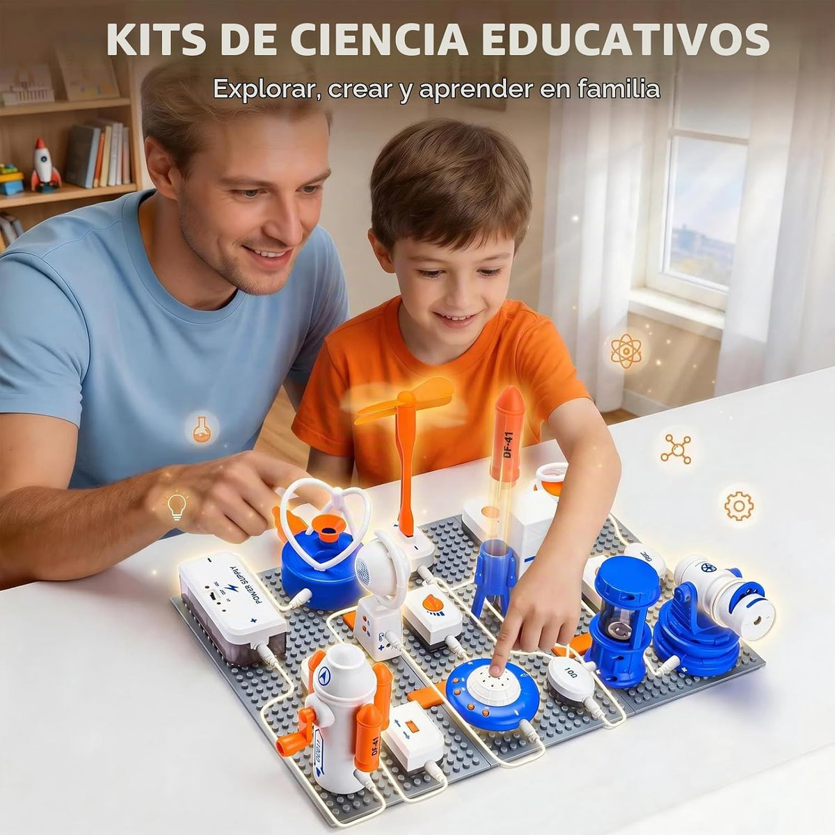Kits de ciencia para niños con 66 piezas de circuito de bricolaje y más de