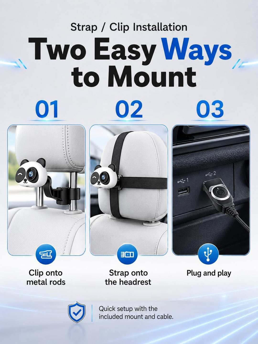 Lusdy Cámara inalámbrica CarPlay para coche de bebé para iPhone, mo...