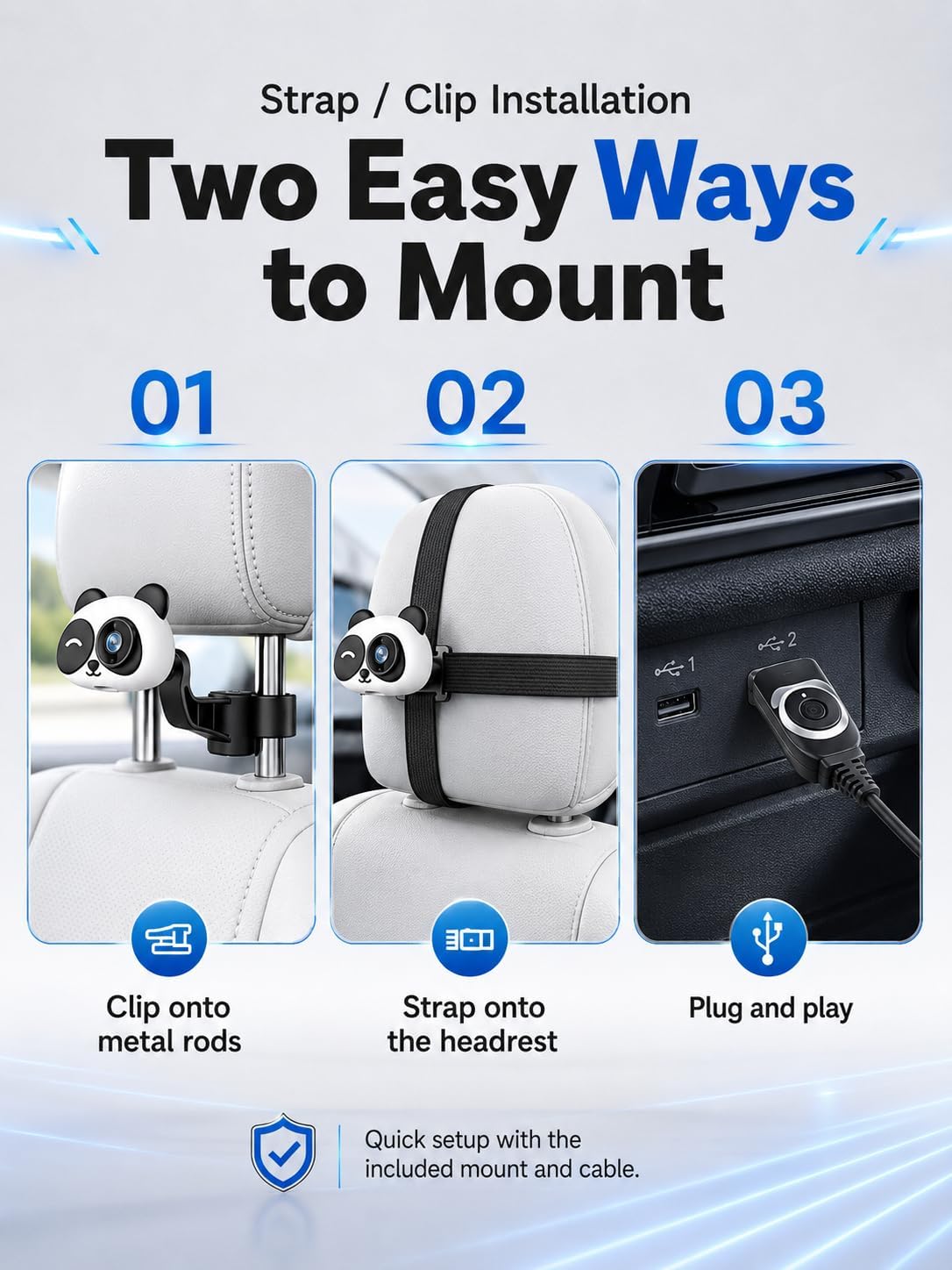 Lusdy Cámara inalámbrica CarPlay para coche de bebé para iPhone, mo...