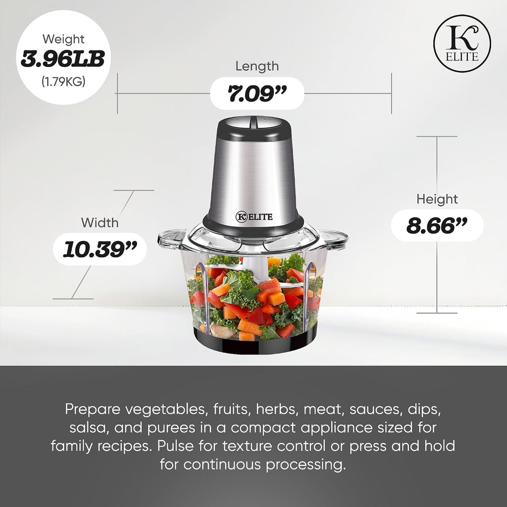 Kitchen Elite PowerChop - Procesador de alimentos de 8 tazas