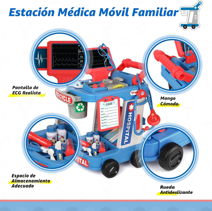 Liberry Kit de médico para niños pequeños de 2, 3, 4, 5 años