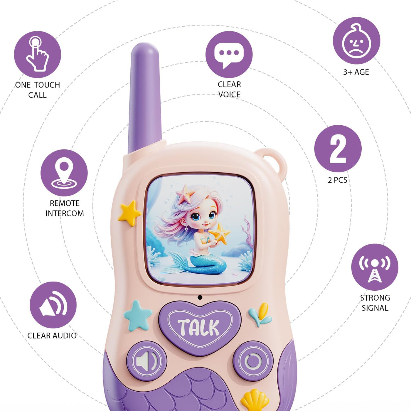 Walkie Talkies - Juguetes para niñas juguetes de sirena