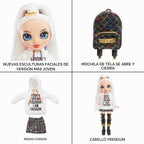 Rainbow High Jr High - Series 2 Amaya Rain - Muñeca de moda de 9 pulgadas con accesorios de diseño y mochila que abre y cierra. Gran regalo de juguete para niños de 6 a 12 años y coleccionistas