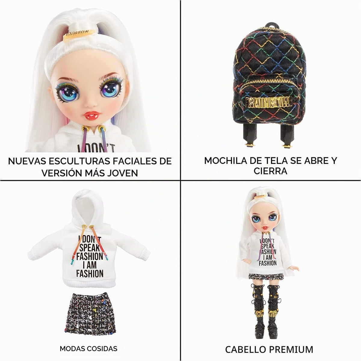 Rainbow High Jr High - Series 2 Amaya Rain - Muñeca de moda de 9 pulgadas con accesorios de diseño y mochila que abre y cierra. Gran regalo de juguete para niños de 6 a 12 años y coleccionistas