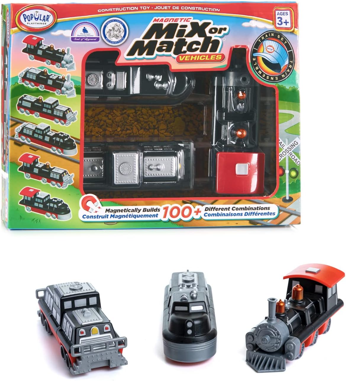 POPULAR PLAYTHINGS Vehículos magnéticos para mezclar o combinar