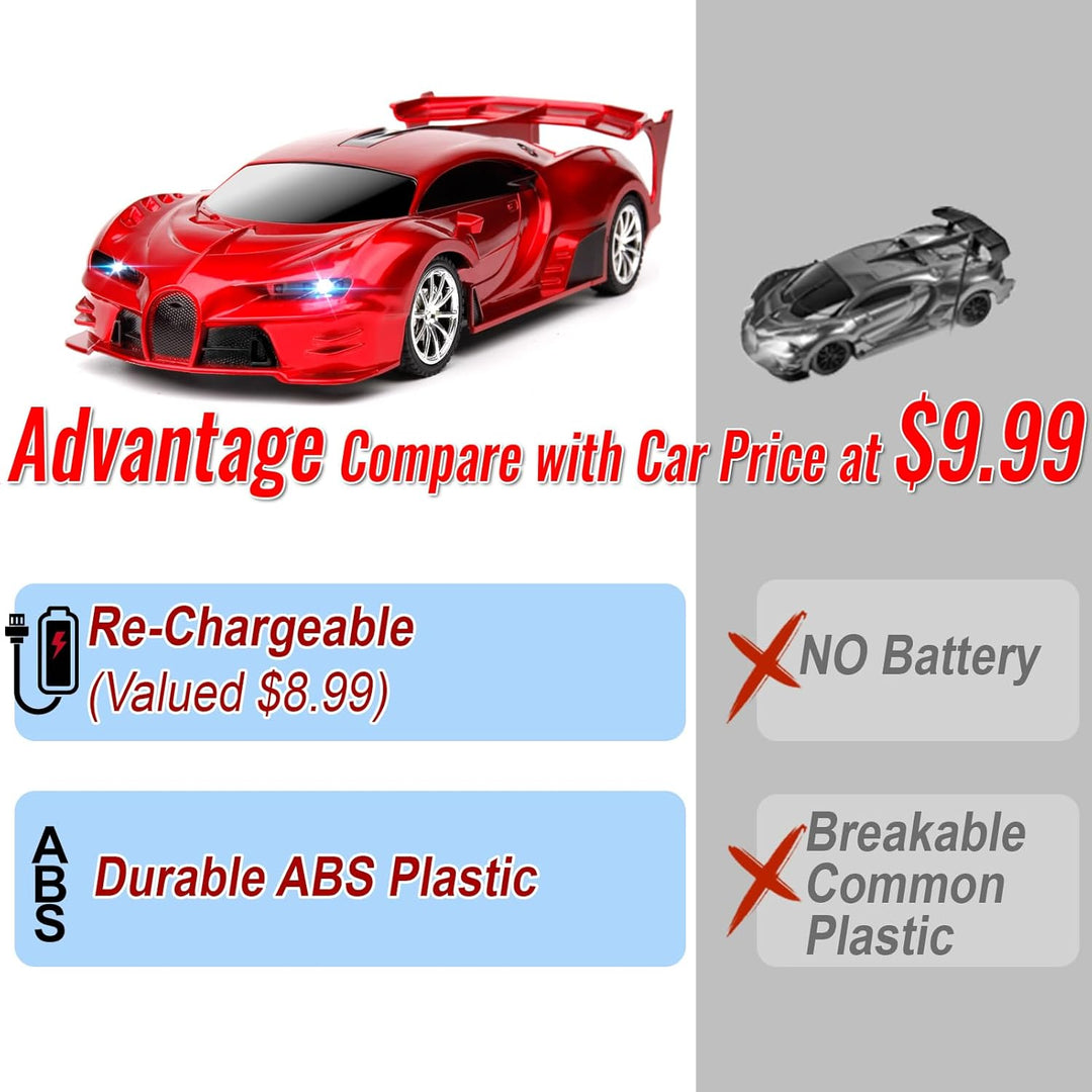 KULARIWORLD Coche de control remoto recargable de alta velocidad 1\...