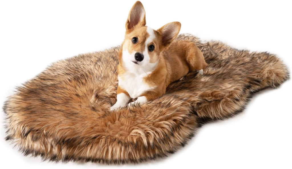 PupRug - Cama ortopédica para perros grandes con piel sintética suave y