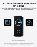 Anker 140W Max Bloque de Carga GaN de 4 Puertos, Pantalla Inteligente para Cargador de MacBook