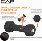 CAP Pares y juegos de mancuernas de neopreno Barbell | Negro
