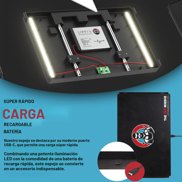 Espejo 360 \u2013 Espejo de 3 vías para corte de cabello \u2013 Mir...