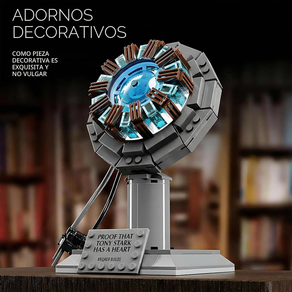 Juego de bloques de construcción de Arc Reactor, un modelo de juguete a prueba de que Tony tiene un corazón, un regalo para adultos y niños
