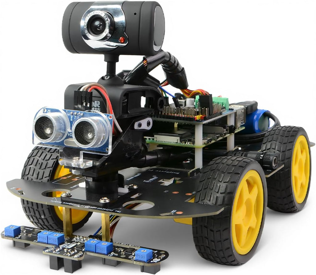 Kit de robot AI para Raspberry Pi 5 con soporte OpenCV Python DIY