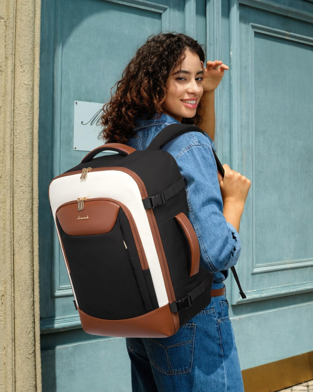 LOVEVOOK Mochila de viaje de 40 L para mujeres y hombres, mochila g...
