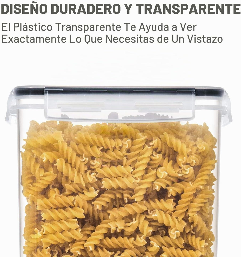 PANTRYSTAR - Recipientes grandes de almacenamiento de alimentos con tapas herméticas de 6.5 litros/5.9 cuartos de galón, para harina, azúcar, suministro para hornear y almacenamiento de alimentos