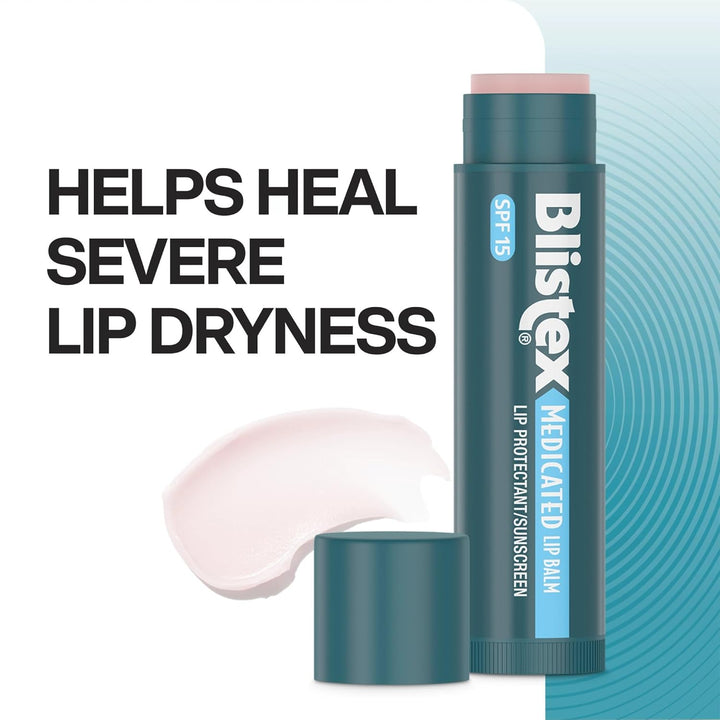 Blistex Bálsamo labial medicado, SPF 15, 0.15 oz, barra de tratamie...