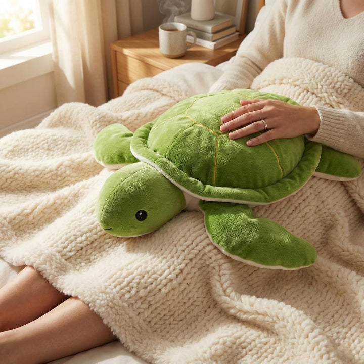 WEIGEDU Peluche de tortuga marina con peso, 20 pulgadas, 2.3 libras...