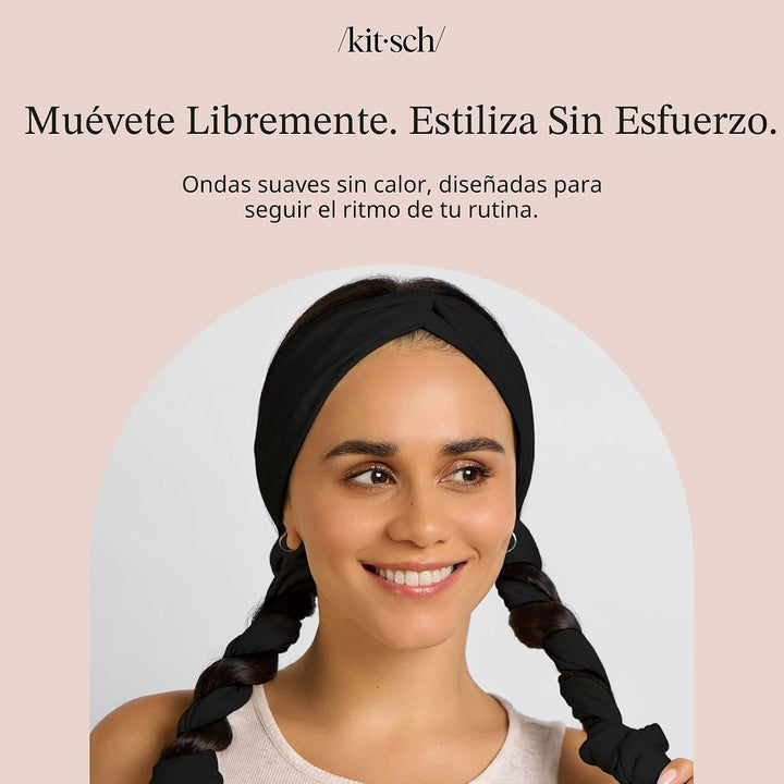 Kitsch Set & Flow Active - Diadema rizadora sin calor para mujer, c...