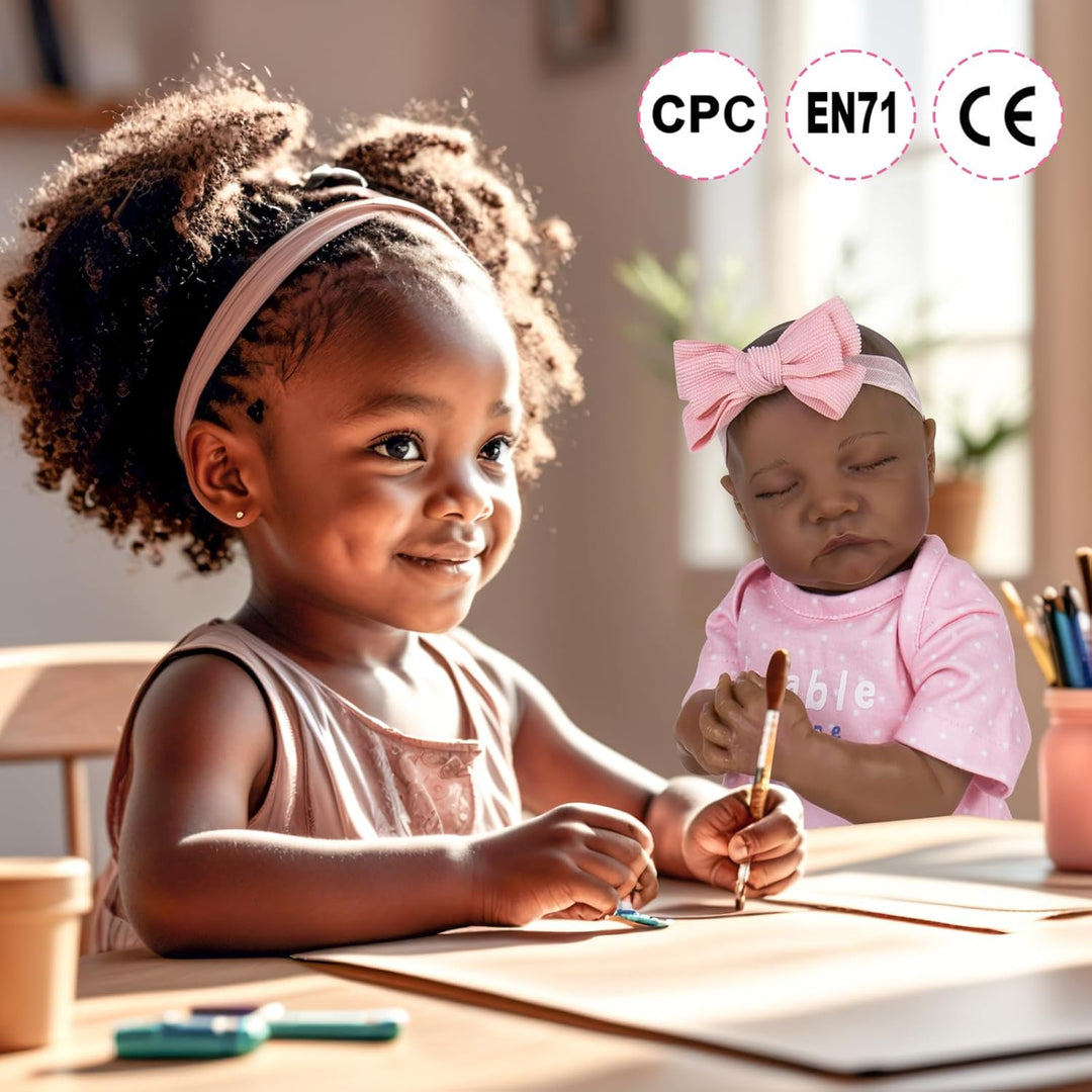 Aori Muñecas realistas Reborn bebé negro - Muñecas de recién nacida...