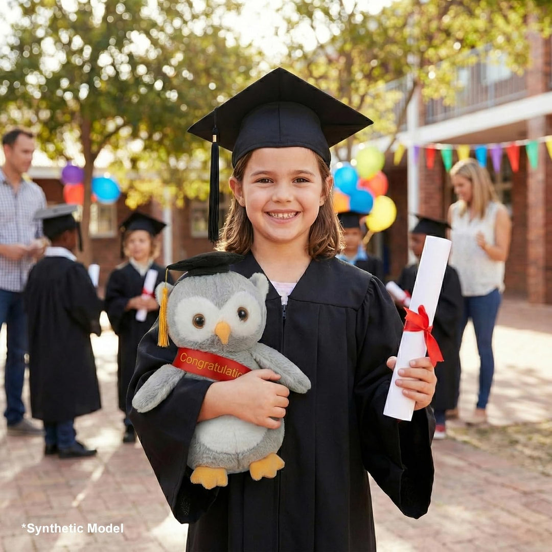 WEIGEDU Juguete de peluche de búho de graduación con birrete doctor...