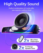 Altavoces para computadora, barra de sonido de calidad de sonido Hi-Fi, altavoces de PC con Bluetooth 5.0 y cable de 3.5mm con 4 modos de iluminación dinámica, altavoces alimentados por USB para PC