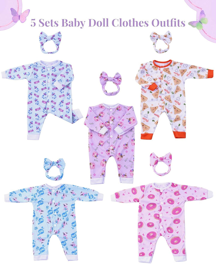 BABESIDE Ropa de muñeca Reborn para muñecas de 17 a 22 pulgadas, 5...