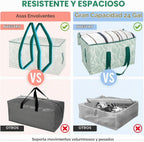 BALEINE Paquete de 6 bolsas de mudanza de gran tamaño con asas reforzadas, bolsa de almacenamiento resistente para ropa, suministros de mudanza (follaje antiguo, paquete de 6)