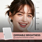 FUNTOUCH Espejo recargable grande del maquillaje del viaje 2500mAh con la