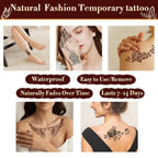 Kit de tatuaje temporal de arte corporal con 20 plantillas reutiliz...