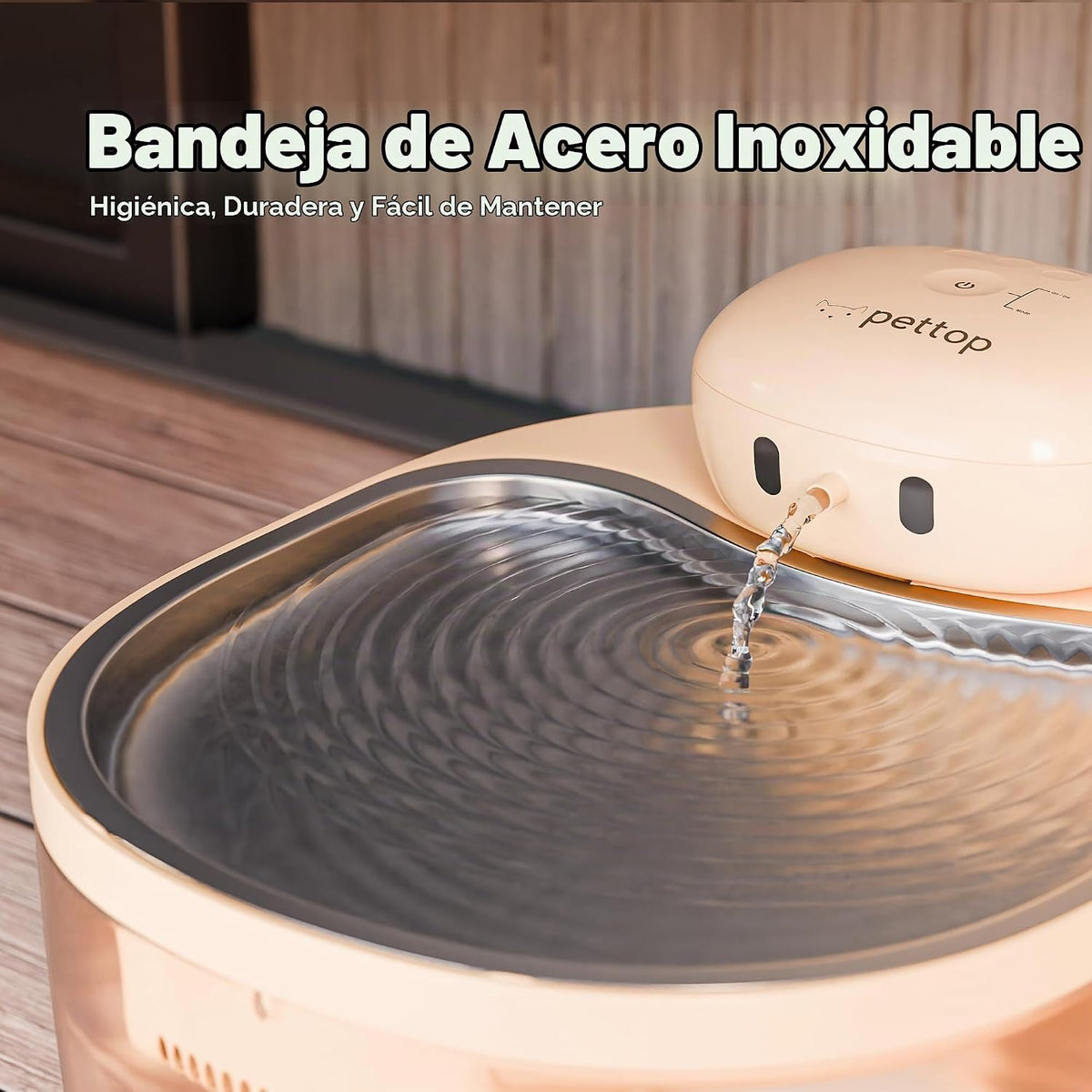 Fuente de agua para gatos sin bombas, fuente para mascotas para gatos en interiores, 3L/102 onzas, dispensador automático de agua para gatos, bandeja de acero inoxidable, funciona con pilas, inalámbrica con sensor de movimiento