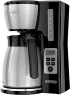 BLACK+DECKER Cafetera programable térmica de 12 tazas con fuerza de