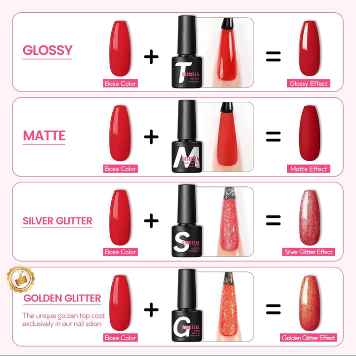 Kit de 53 piezas de esmalte de uñas de gel con luz UV y kit de inic...