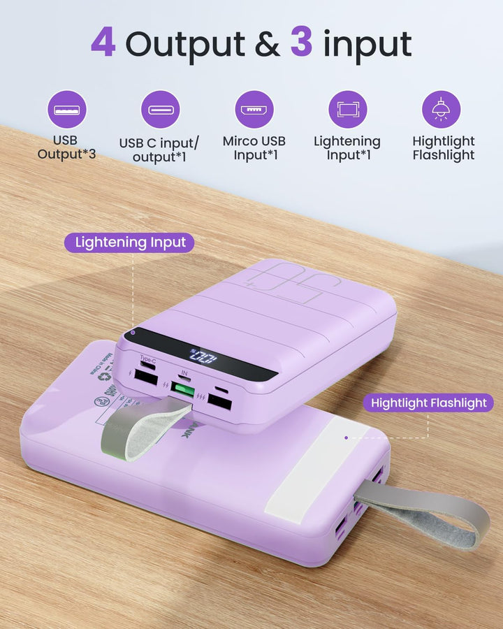 DAOLOT Banco de energía de carga rápida 50000mAh - 22.5W cargador p...