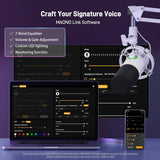 MAONO Kit de micrófono dinámico XLR\/USB, micrófono de podcast RGB...