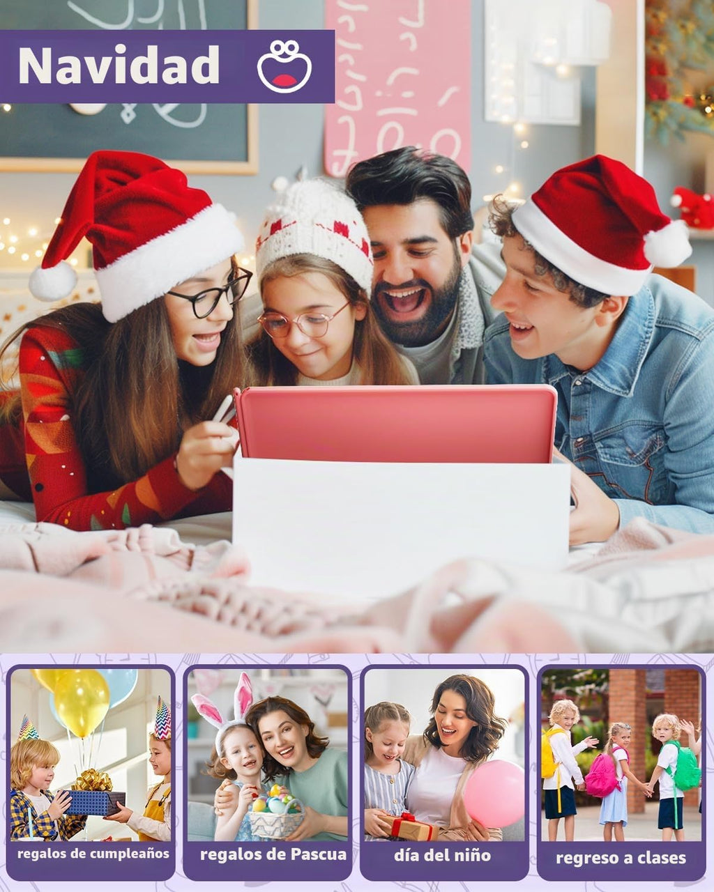 Tableta de escritura LCD para niños, tablero de garabatos de 16 pulgadas, juguetes de aprendizaje para niñas de 3, 4, 5, 6, 7, 8 años, regalo de cumpleaños, almohadilla de dibujo colorida para niños, rosa