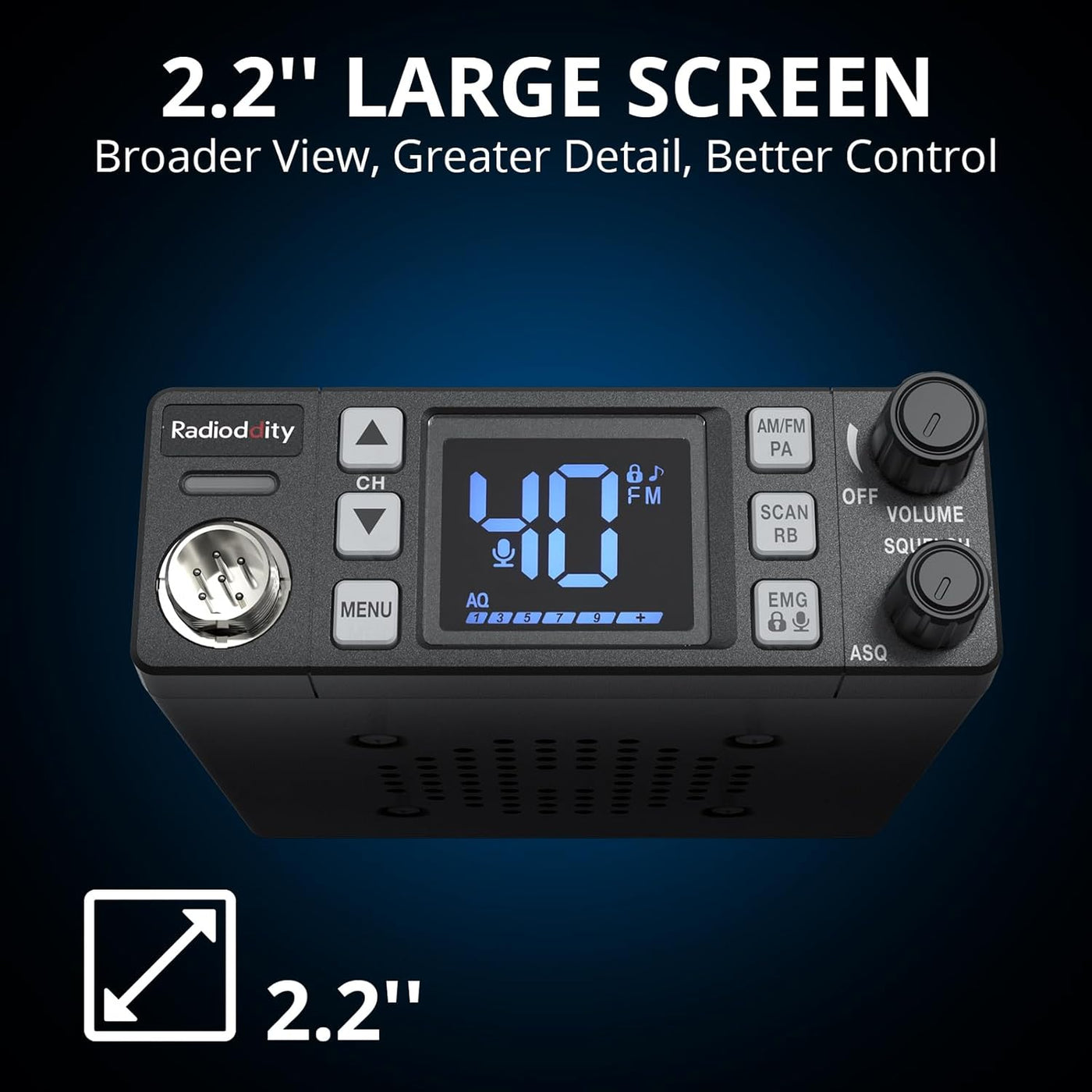 Radioddity Radio CB-606 CB radio CB móvil de 40 canales