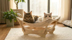 Cama rascador grande de sisal para gatos, salón de madera para hogares
