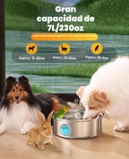 Oneisall 7L/230oz Fuente de Agua para Mascotas