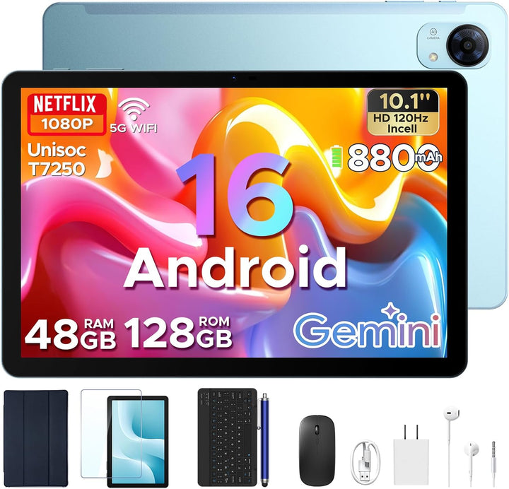 Luzglo P10 Pro Android 16 Tablet, Tabletas de 10 Pulgadas con Gemin...