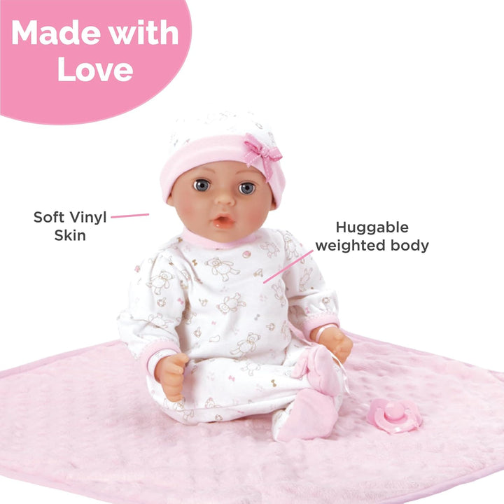Adora muñeca bebé niña de 16 pulgadas con accesorios, juego de 9 pi...
