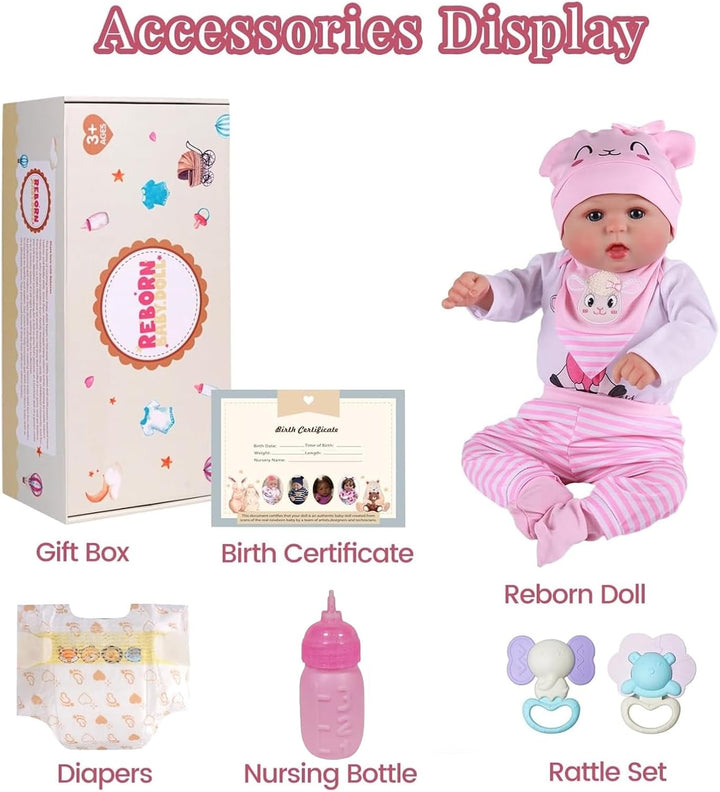BABESIDE Drink and Wet Reborn Baby Dolls Girl - Muñeca de vinilo su...